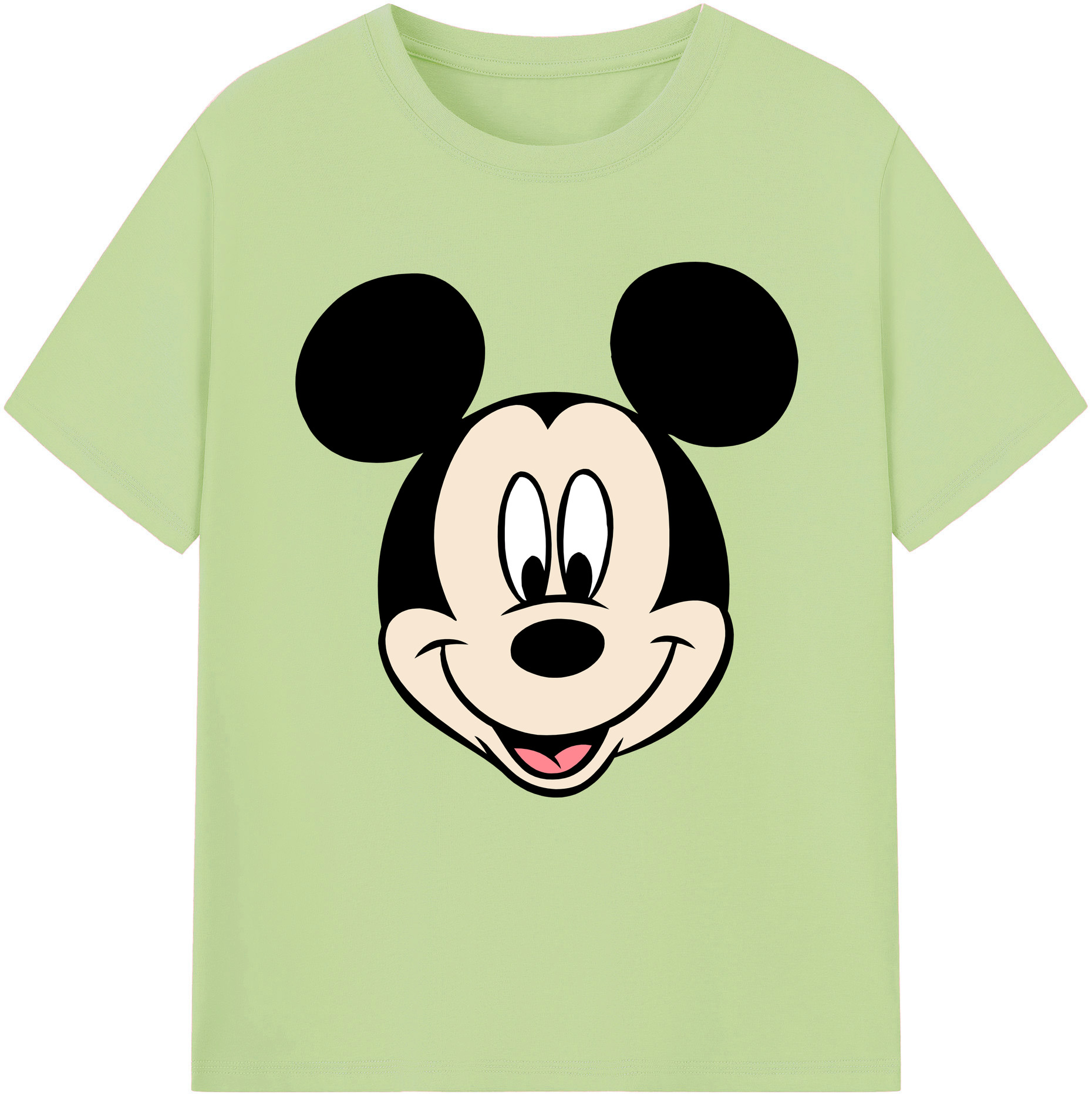 （画像用） ミッキーマウス Mickey Mouse 綿100％半袖Tシャツ（フロントプリント）